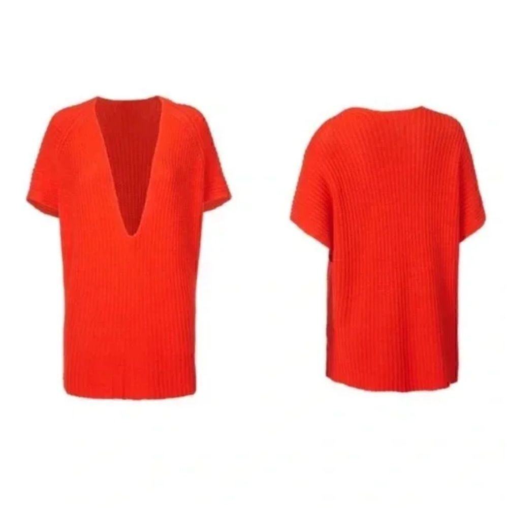 Cabi | Ruby Pullover Knit V Neck Short Sleeve Sweater | M